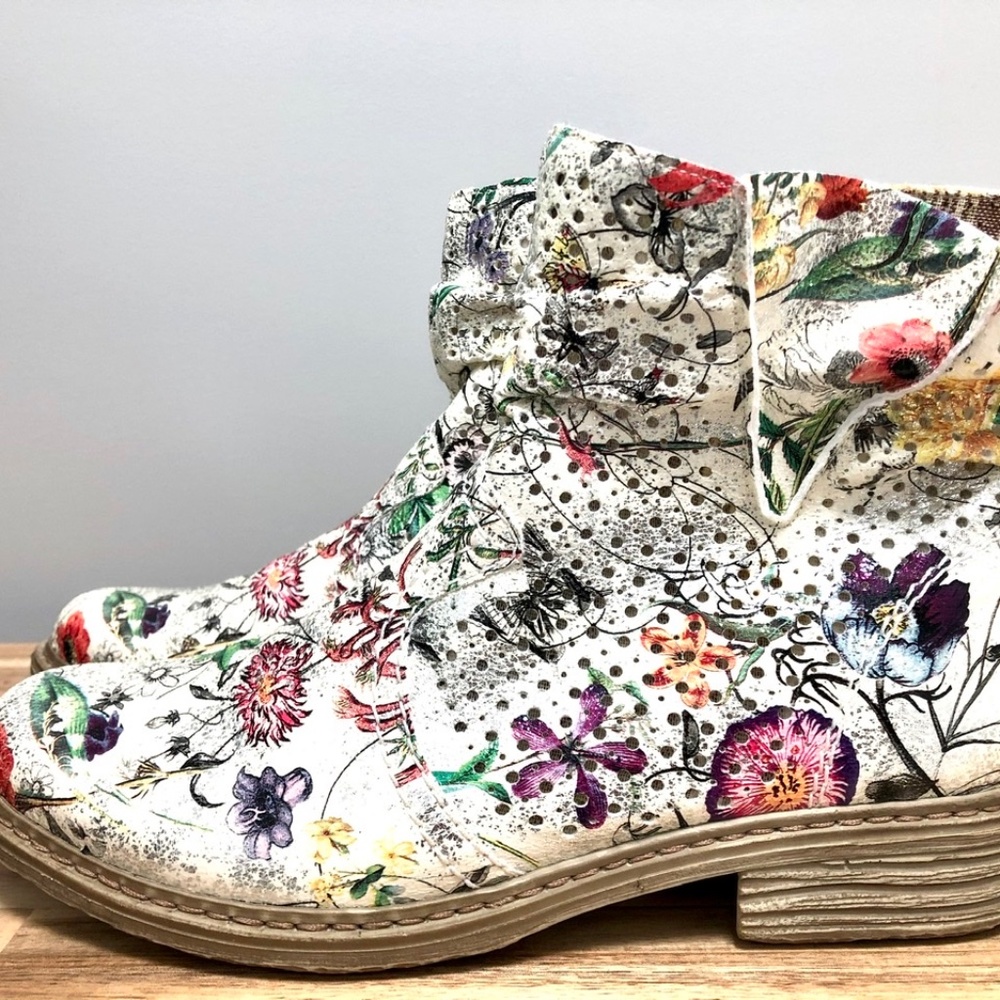 Rieker Floral Ankle Boots - Multicolor